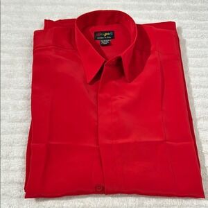 Bergati Elegant Red Blouse‎ with Chic Design 20R Preowned
